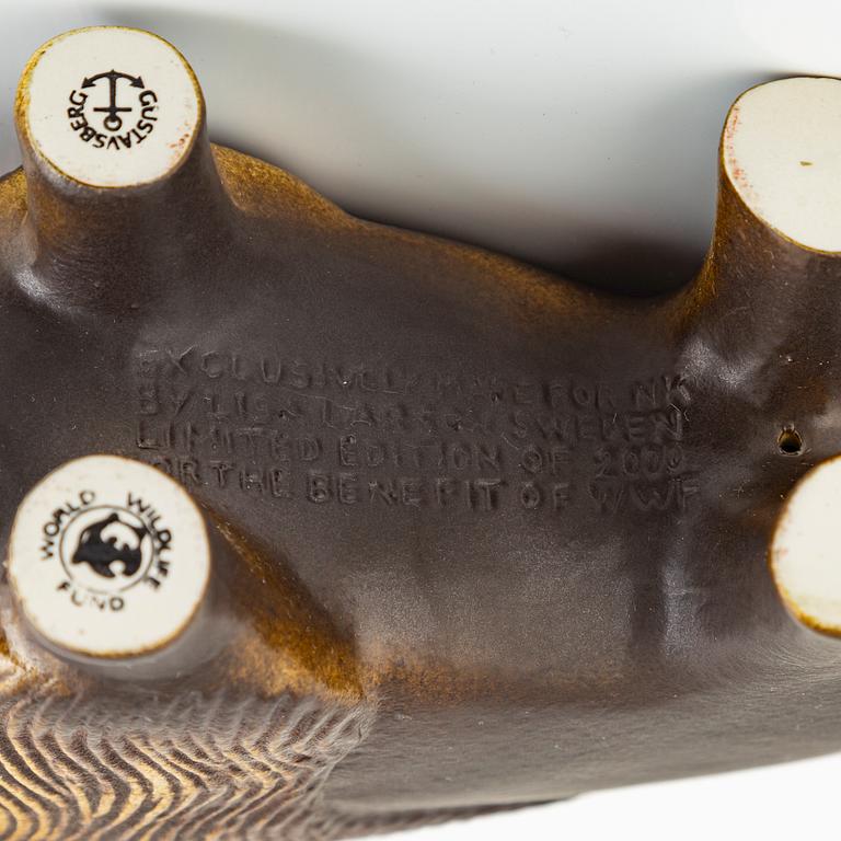 Lisa Larson, a 'Visent' figurine, for NK, Nordiska Kompaniet, Sweden in collaboration with WWF, Gustavsberg.