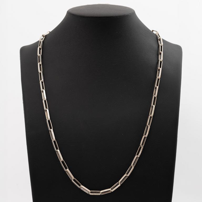 Karl-Ingemar Johansson, collier och armband, silver,