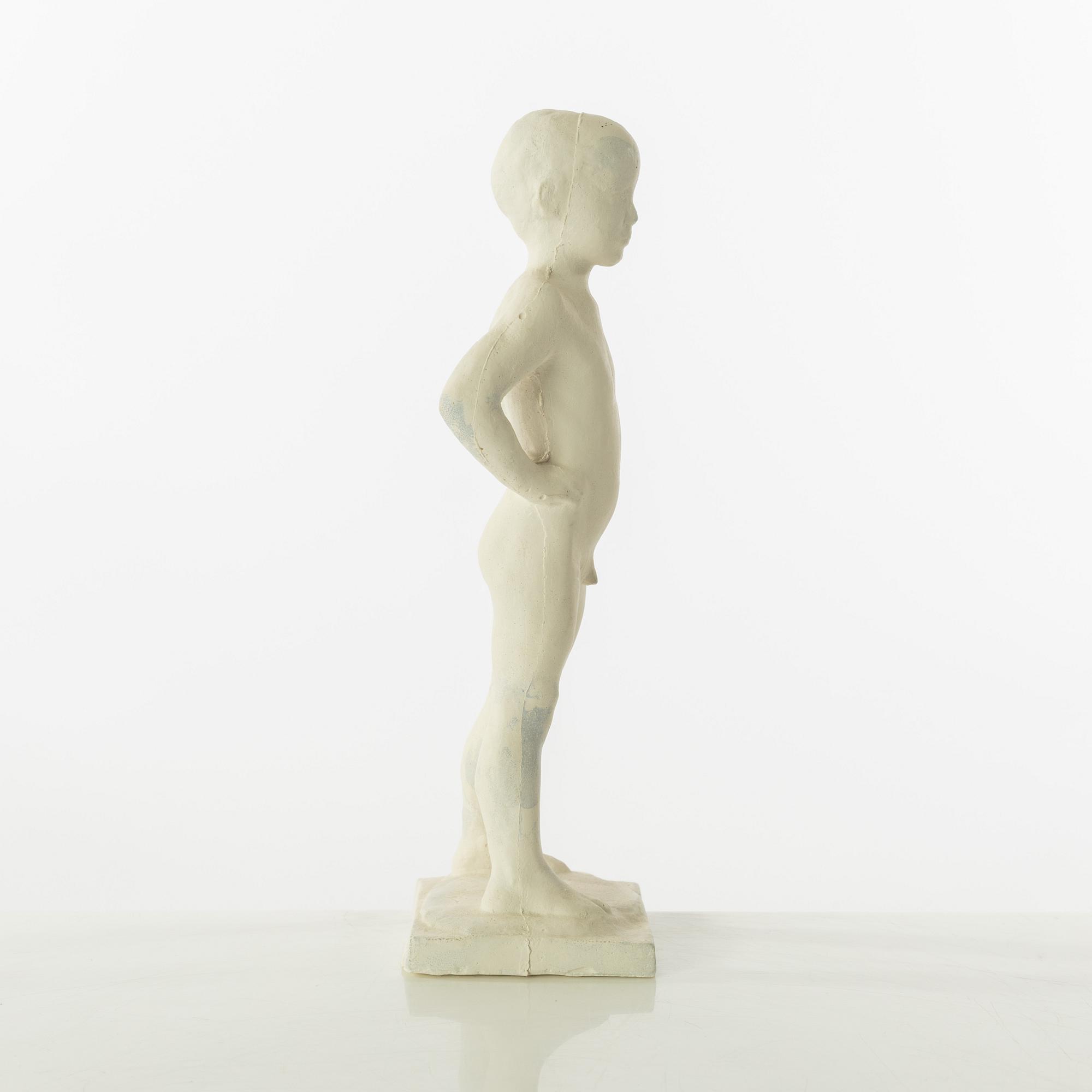 Gudmar Olovson, sculpture. Plaster. Signed. Height 22 cm, length 8 cm.