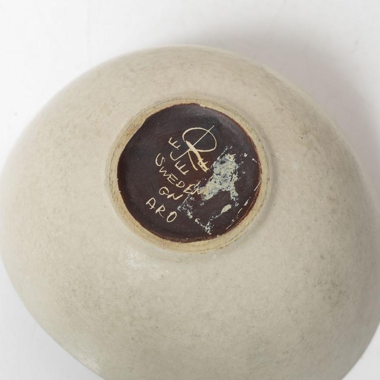 Gunnar Nylund, vaser, 3 st och skål, stengods, Rörstrand.