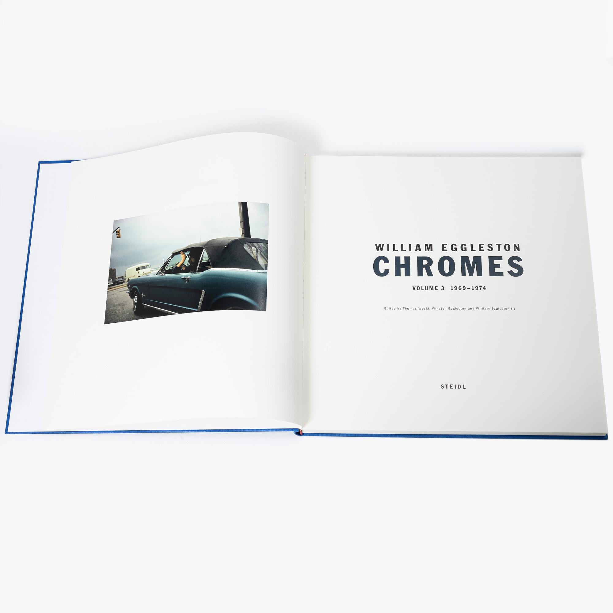 William Eggleston, Box med tre böcker "William Eggleston Chromes vol. 1-3" utgiven av Steidl. En bok signerad.