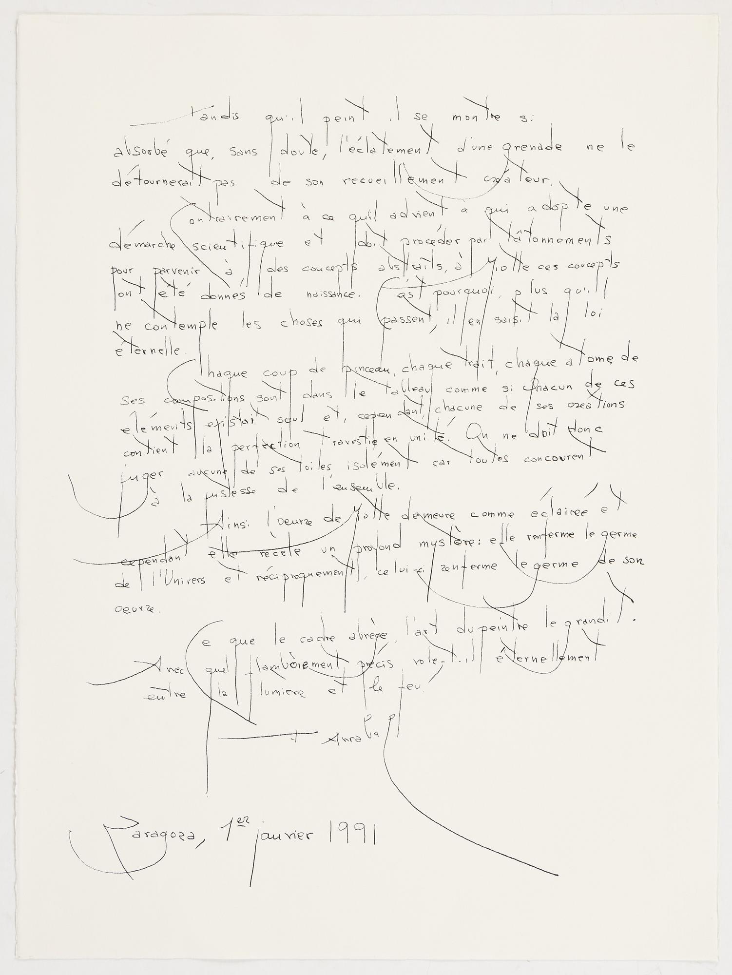 Jean Miotte, mapp med 4 färgetsningar, signerade 73/99. Omslaget är blandteknik och collage.