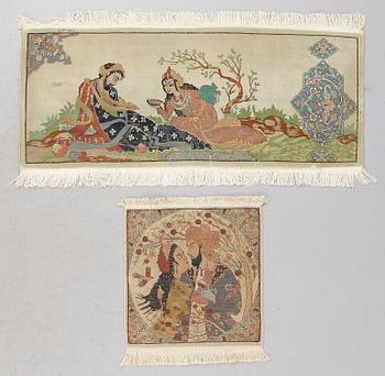 MATTOR, 2 st, orientaliska. 64 x 155 samt 62 x 62 cm.