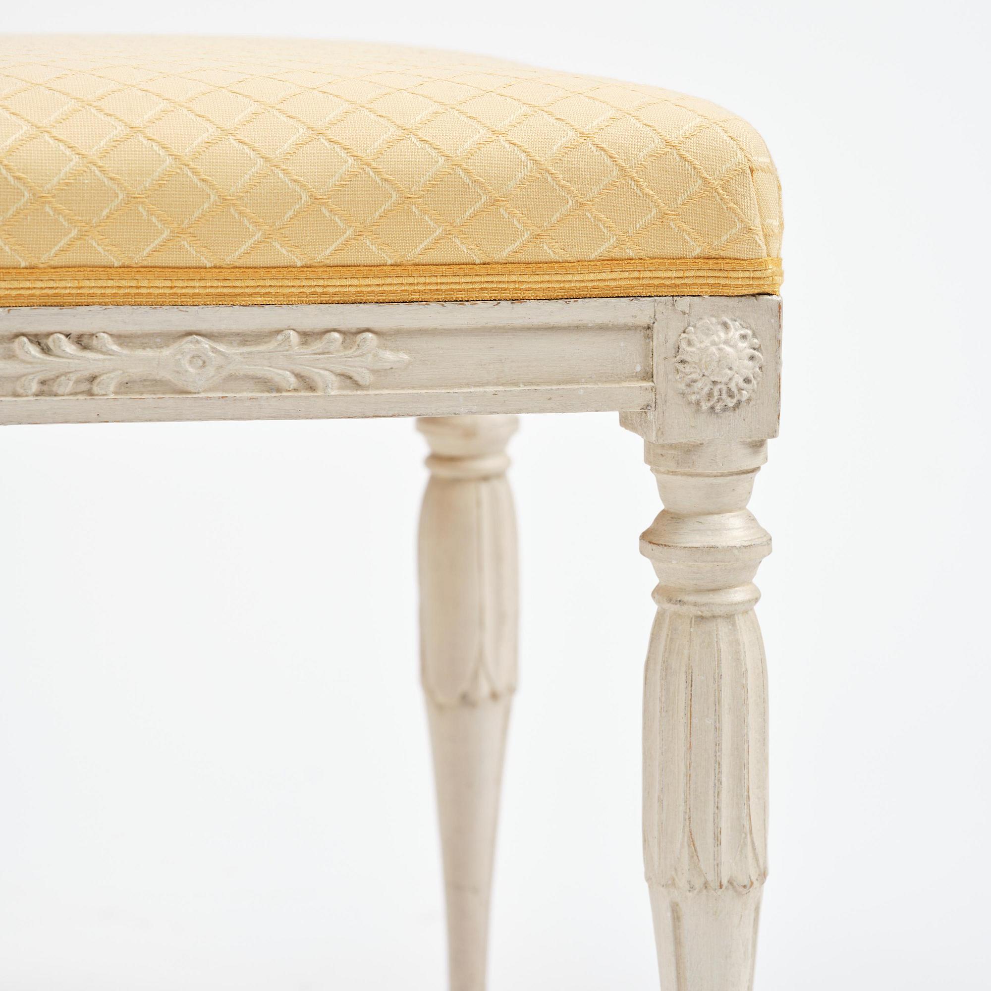 Taburetter, ett par, Stockholmsarbeten från omkring år 1800, Sengustavianska.