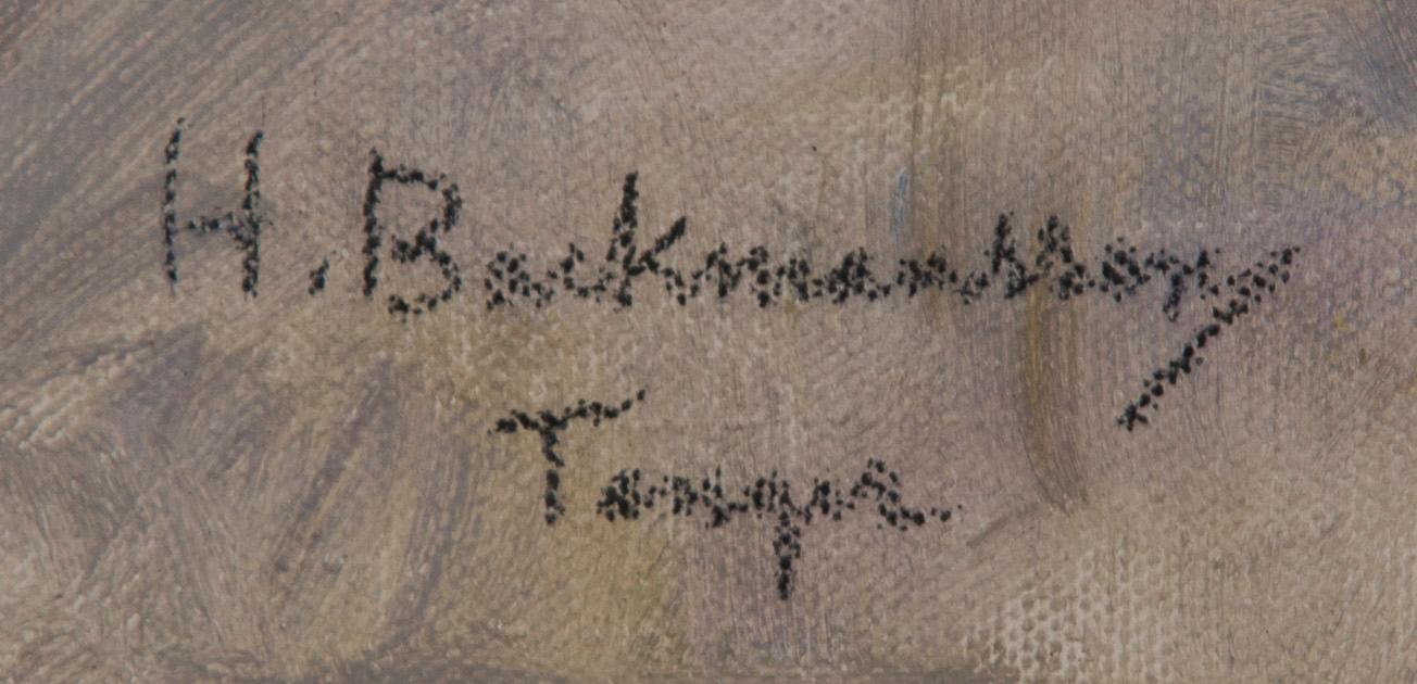 HUGO BACKMANSSON, öljy kankaalle, signeerattu, Tanger.
