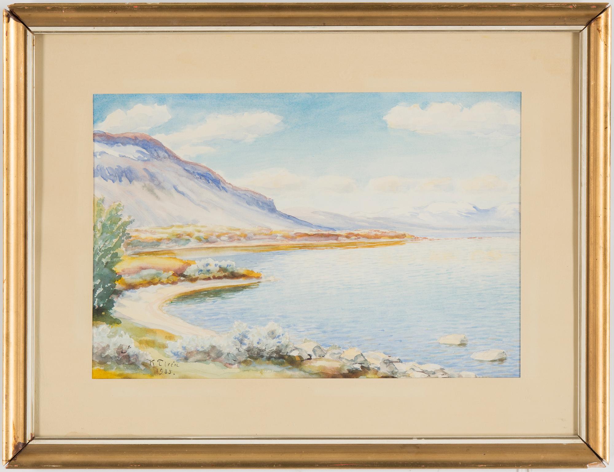 KARL TIRÉN, watercolor on paper, signed and dated 1935.