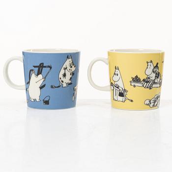 Arabia, two Moomin mugs, Finland, 1990-96.