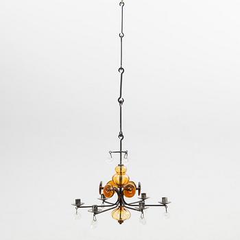 Erik Höglund, chandelier, Boda Smide, late 20th century.