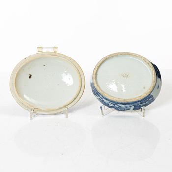 Parti kompaniporslin, 8 delar, Qingdynastin, Kina, 1700/1800-tal.