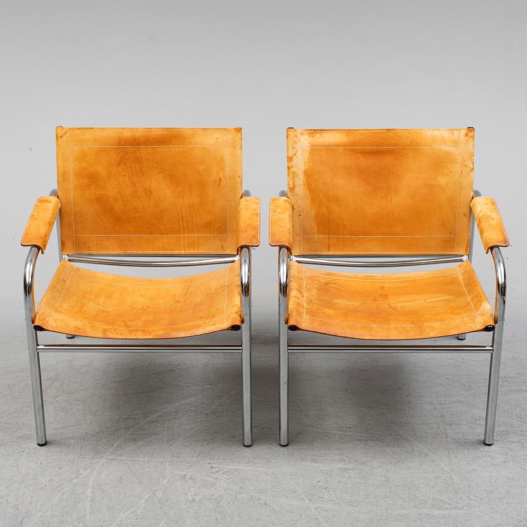 A pair of late 20th century  'Klinte' easy chairs by Tord Björklund, for IKEA.