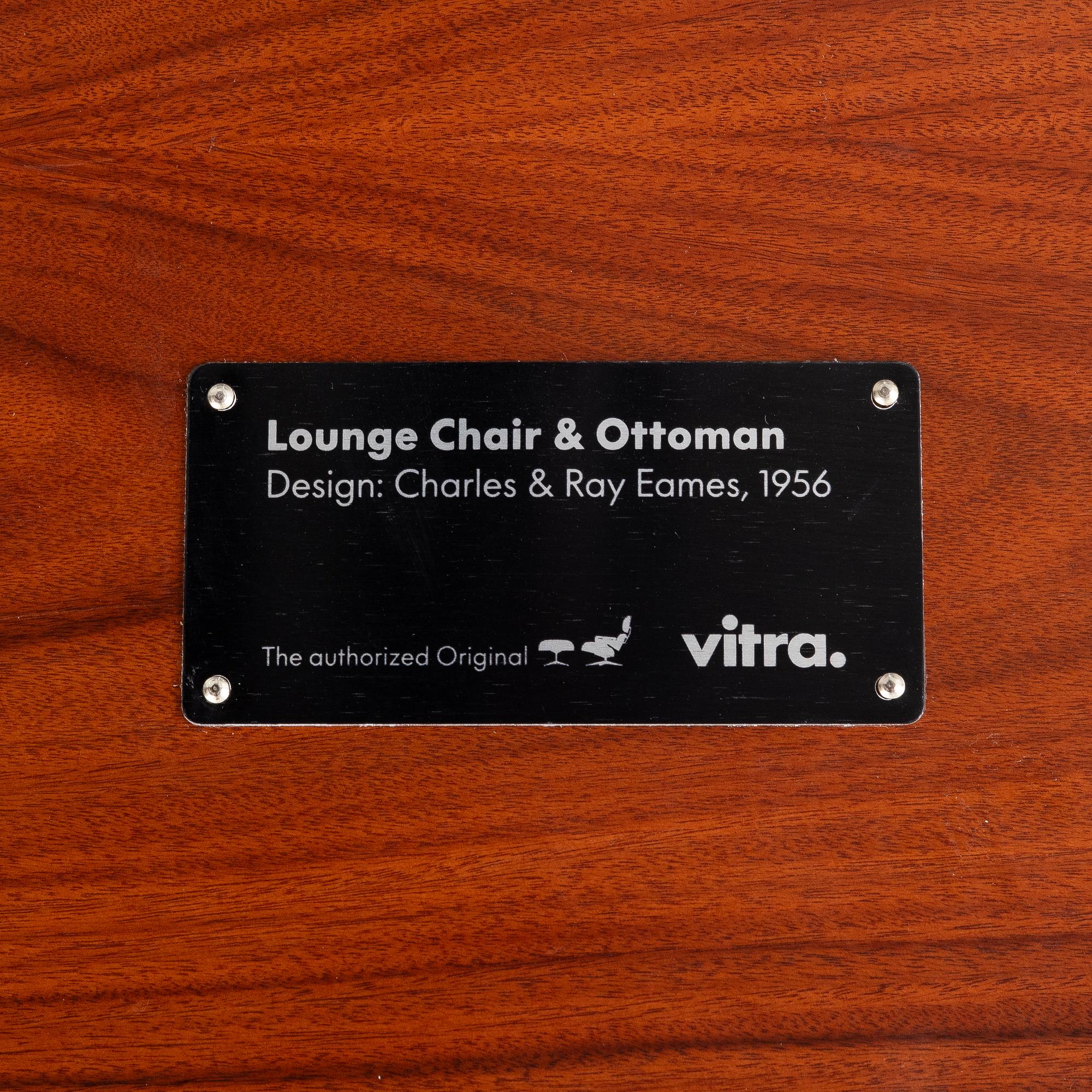 Charles & Ray Eames, fåtölj, "Lounge Chair", Vitra, 2000-tal.