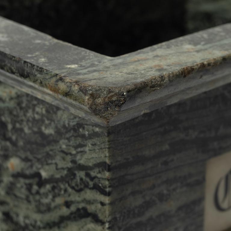 Tobacco box, marble, Sweden, 19th century.