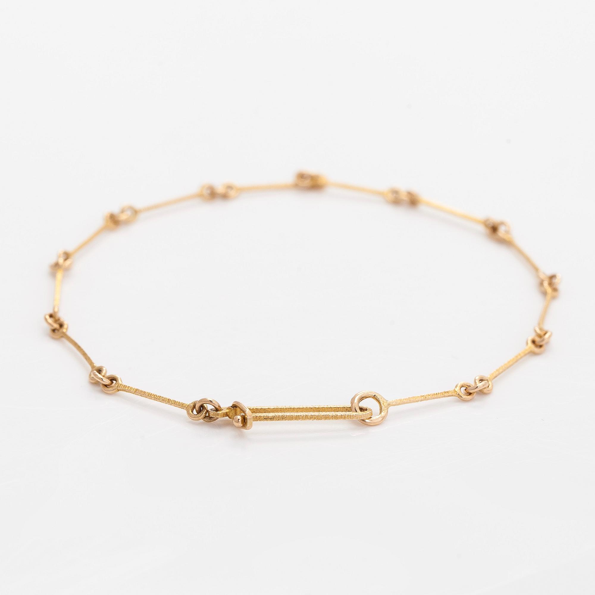 Björn Weckström, a 14K gold bracelet. Lapponia 1979.