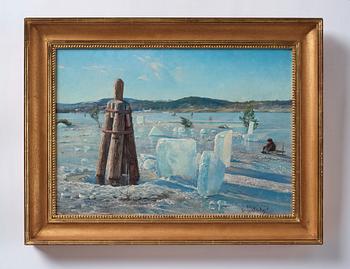 Anshelm Schultzberg, Winter day on the ice.