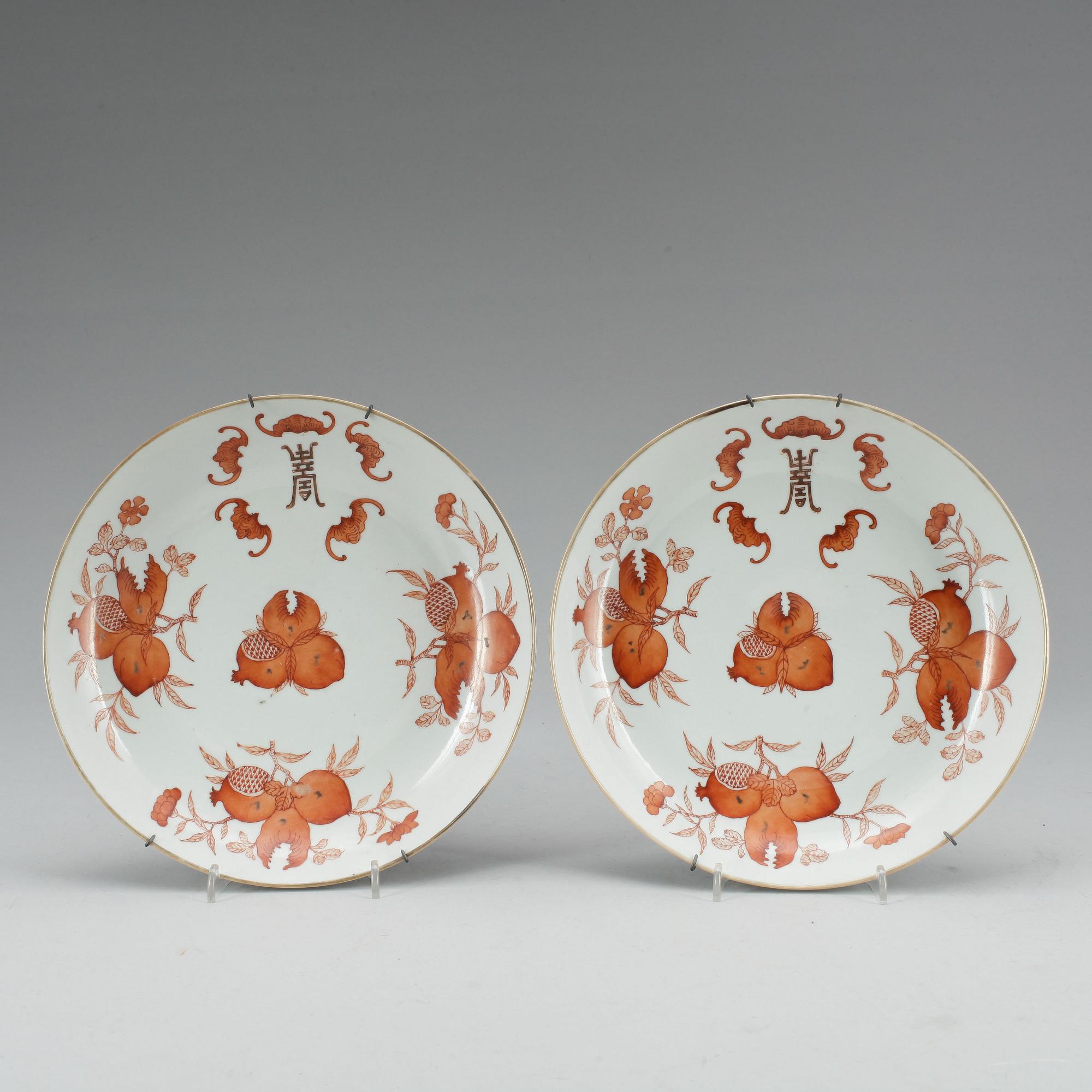 FAT, ett par, porslin, Kina, 1800-tal.