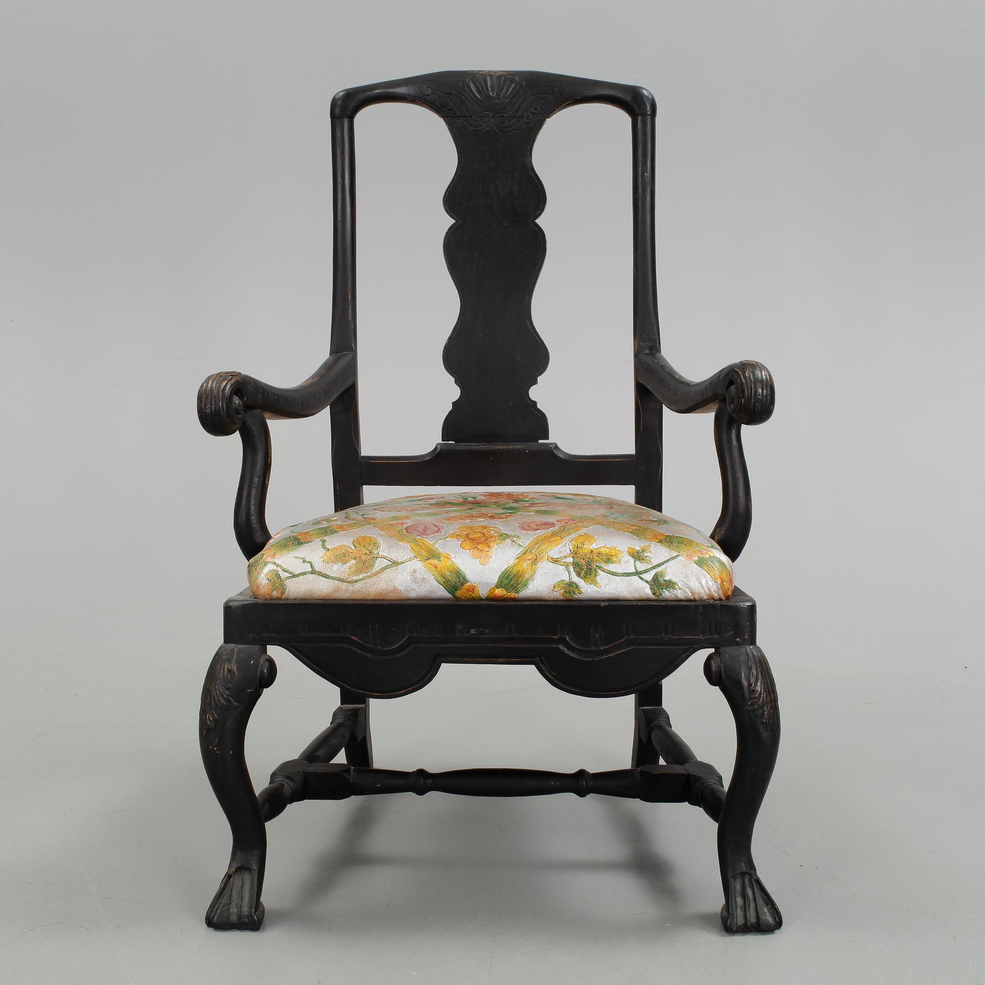 KARMSTOL, senbarock 1700-talets mitt.