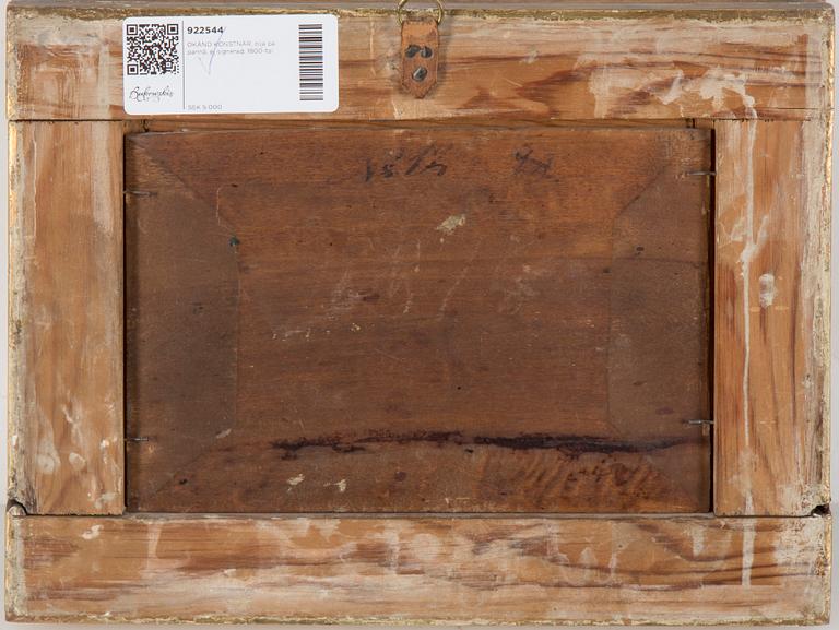 UNKNOWN ARTIST, oil on panel, not signed, 19th century.