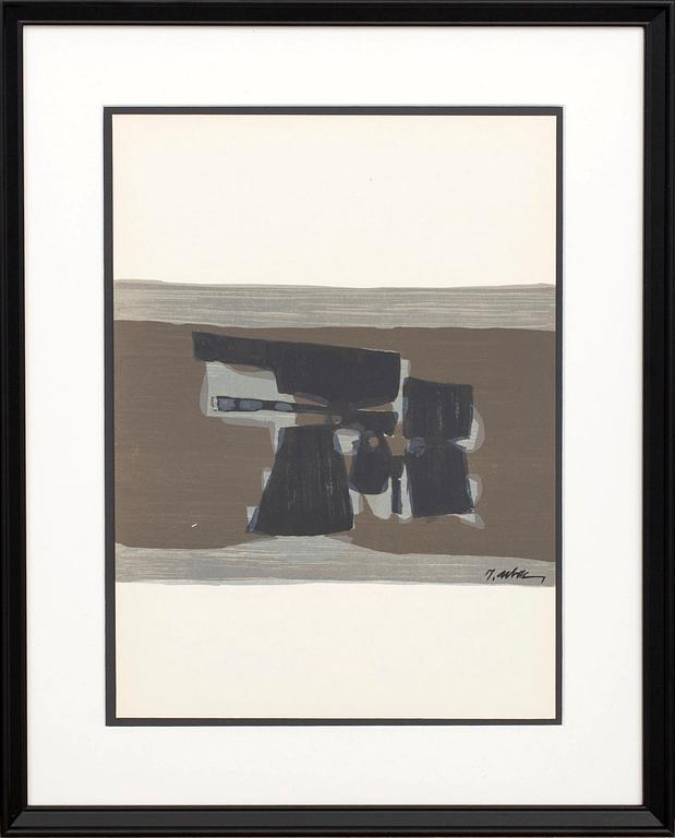 RAOUL UBAC, färglitografi, signerad i trycket, ur Derrière le Miroir nr 144-146 1964.