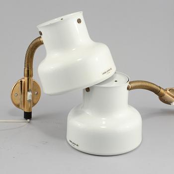VÄGGLAMPOR, ett par, troligen Anders Pehrson, Ateljé Lyktan, 1900-talets fjärde kvartal.