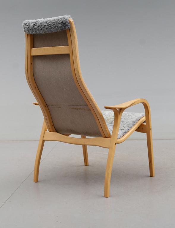 FÅTÖLJ med PALL, "Lamino", Yngve Ekström, Swedese, 1900-talets andra hälft.