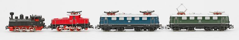 PARTI LOK 4 st, Märklin H0 3034, 3090 samt 3001, 1900-talets andra hälft.