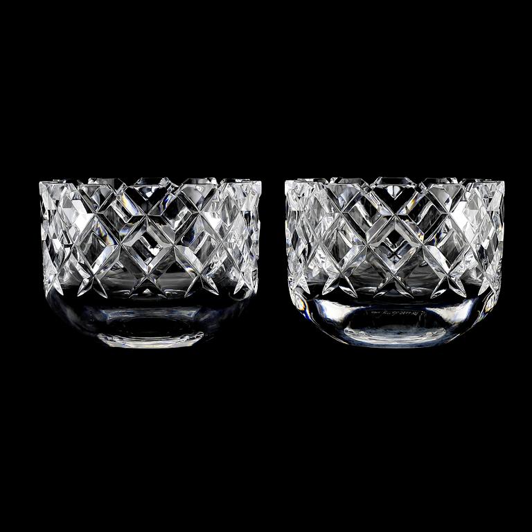 SKÅLAR, 1 par, glas, "Sofiero", Gunnar Cyrén, Orrefors.
