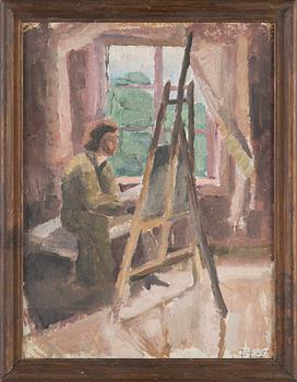 Marcus Collin, Konstnär vid staffliet.