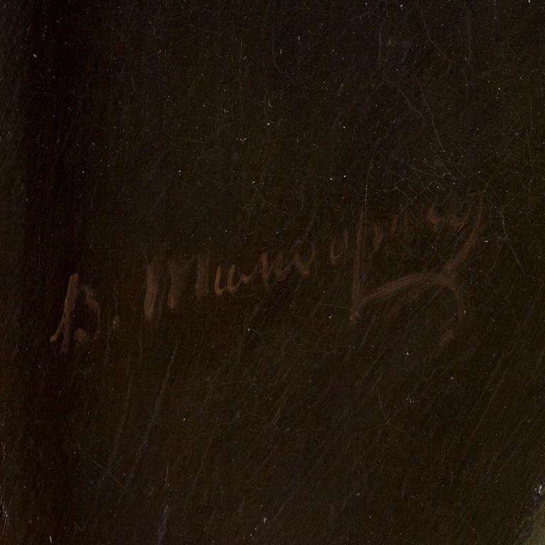 JEAN BAPTISTE GREUZE kopia efter, olja på duk. Bär otydl sign. 1800-tal.