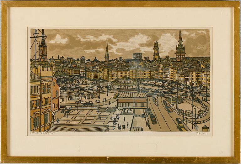 SVENOLOV EHRÉN, färglitografi, signerad och daterad 71, numerad 183/360.