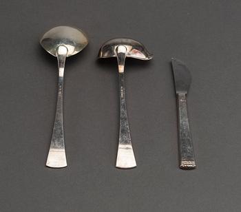 A Swedish 20th century set of 72 pcs of silver cutlery mark of GAB Stockholm 1960's total weight ca 3799 gr.