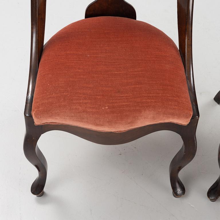 Stolar, 5 st, sk Göteborgsstolar, 1800-tal.