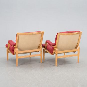 FÅTÖLJER, ett par, "Ingrid", Bruno Mathsson, DUX, märkt.