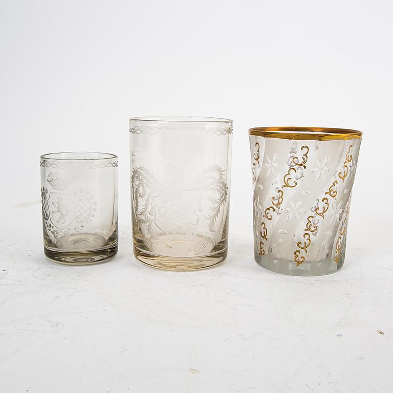 A set of 4+4+2 glasses 20th century.