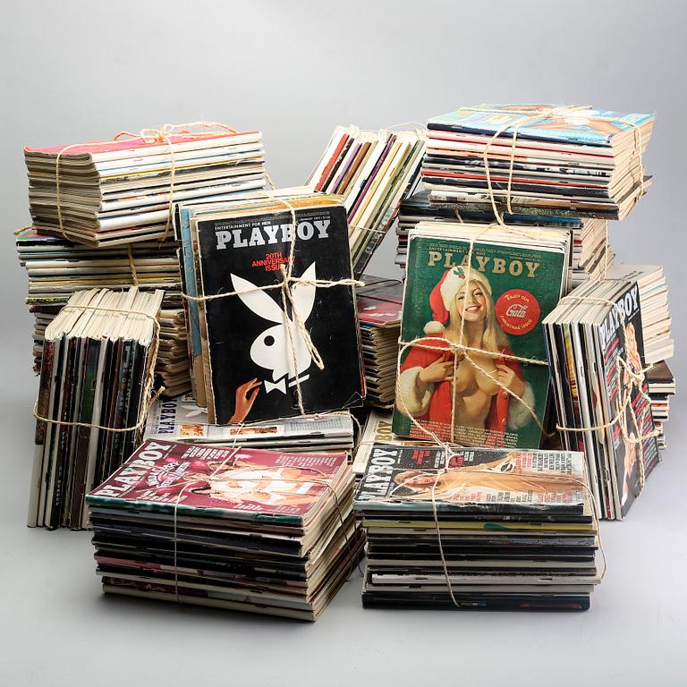 A set of 222 Playboy magazines 1964-1985.