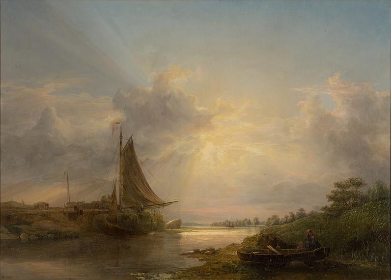 JOHAN CHRISTIAN BERGER, olja på duk, signerad JB och daterad 1842.