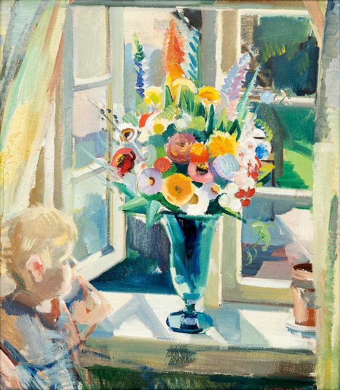 Gerhard Wihlborg, Still life with flowers.