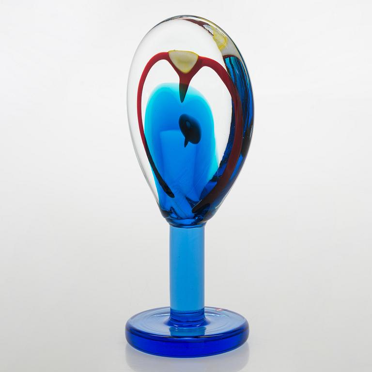 Oiva Toikka, skulptur, "Lollipop", signerad Oiva Toikka, Nuutajärvi 2004 135/200.