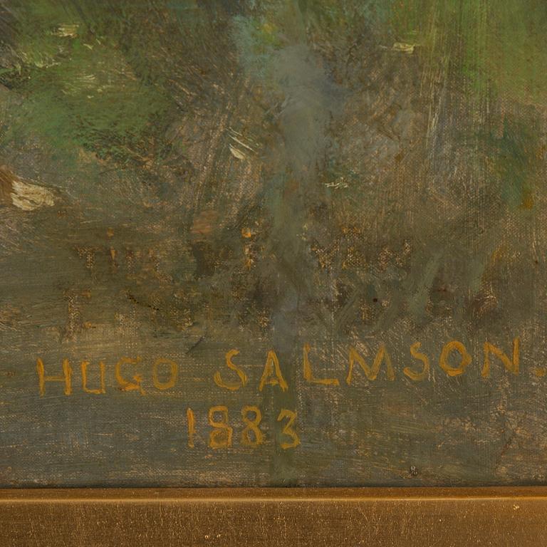 HUGO SALMSON, olja på duk, signerad och daterad 1883.