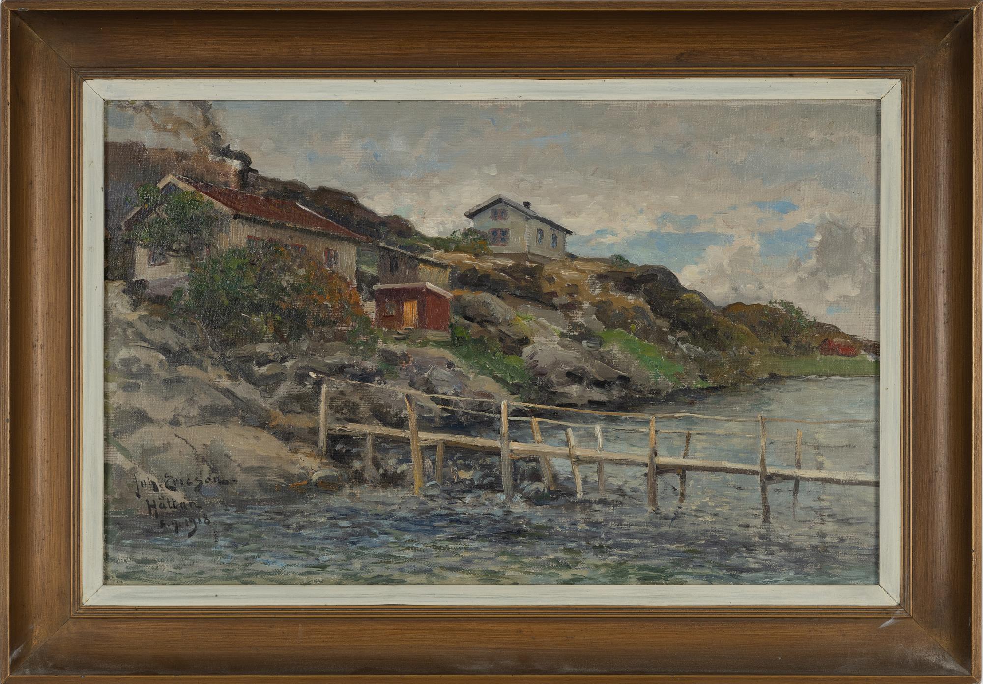 Johan Ericson, oil on canvas, signed and dated 1918.