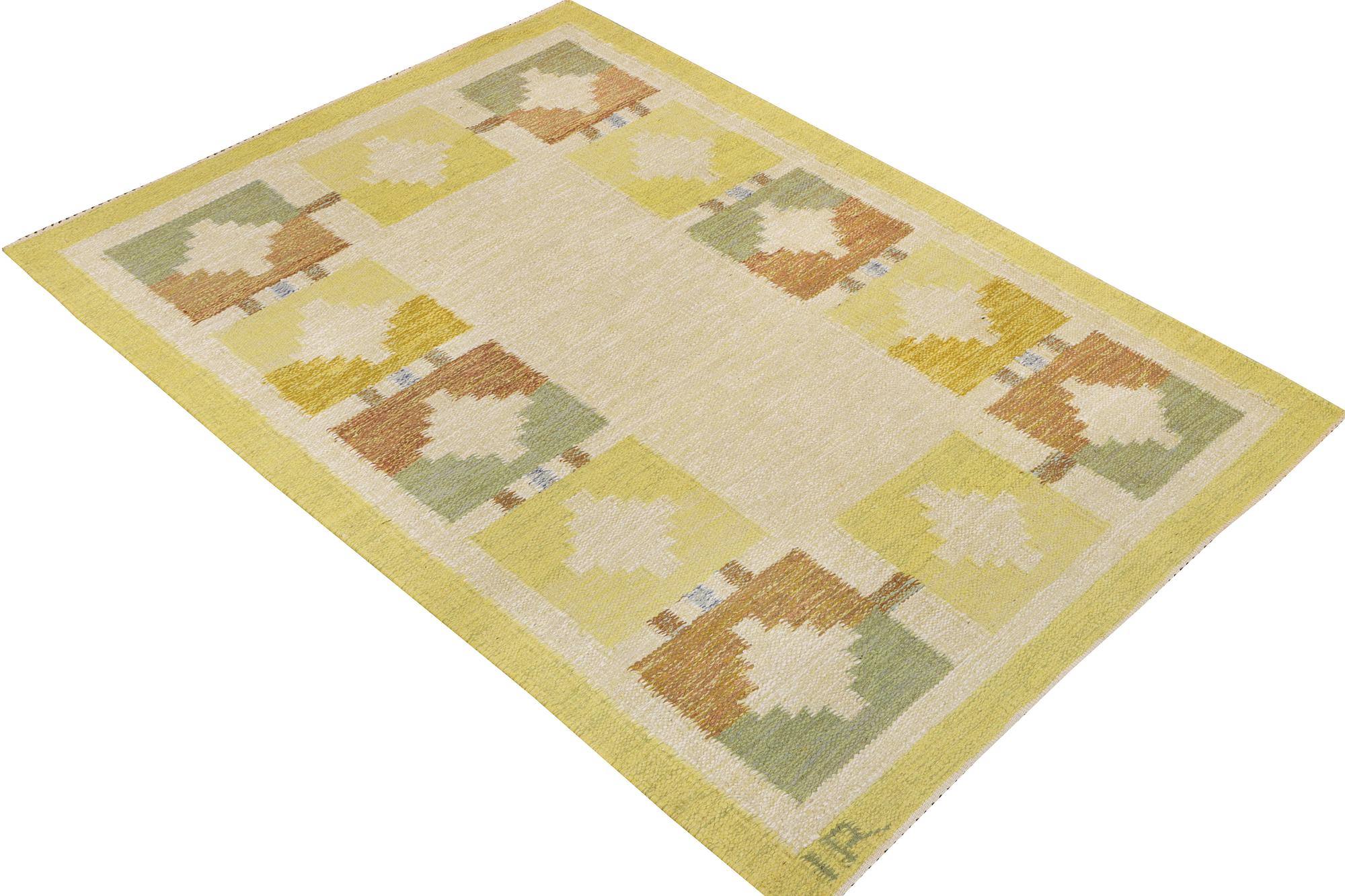 Ida Rydelius, a flat weave carpet, signed IS, Sweden, c. 198 x 135 cm.