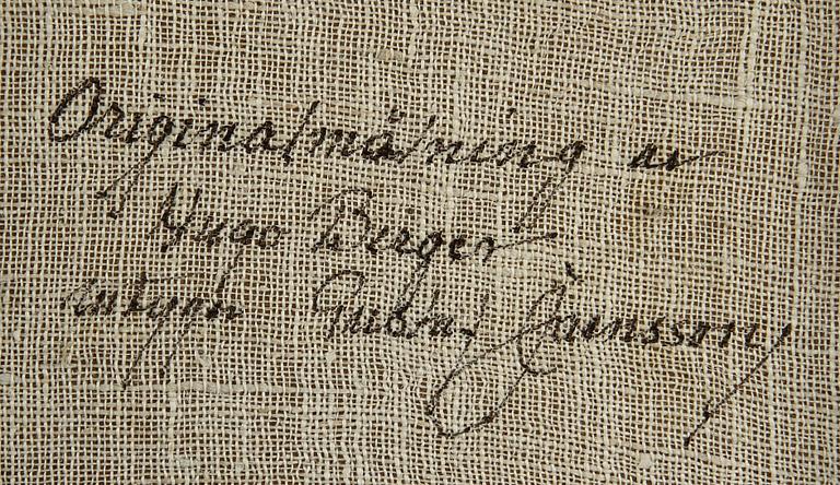 HUGO BIRGER, olja på pannå.