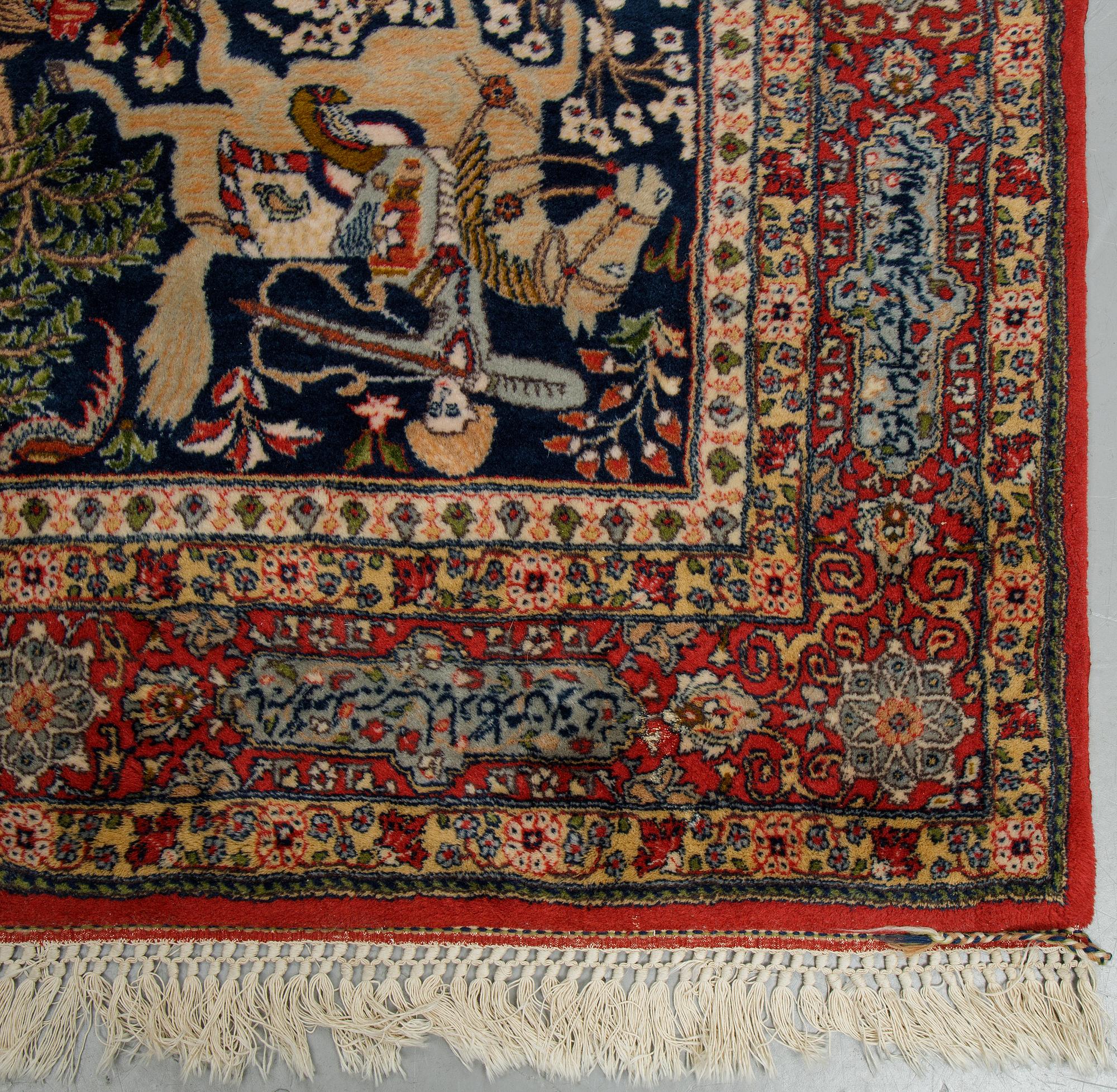 A rug, semi-antique, oriental, ca 238 x 139 cm.