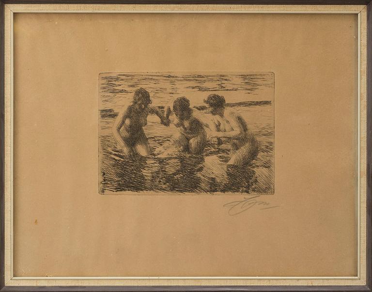 ANDERS ZORN, etching, signed.