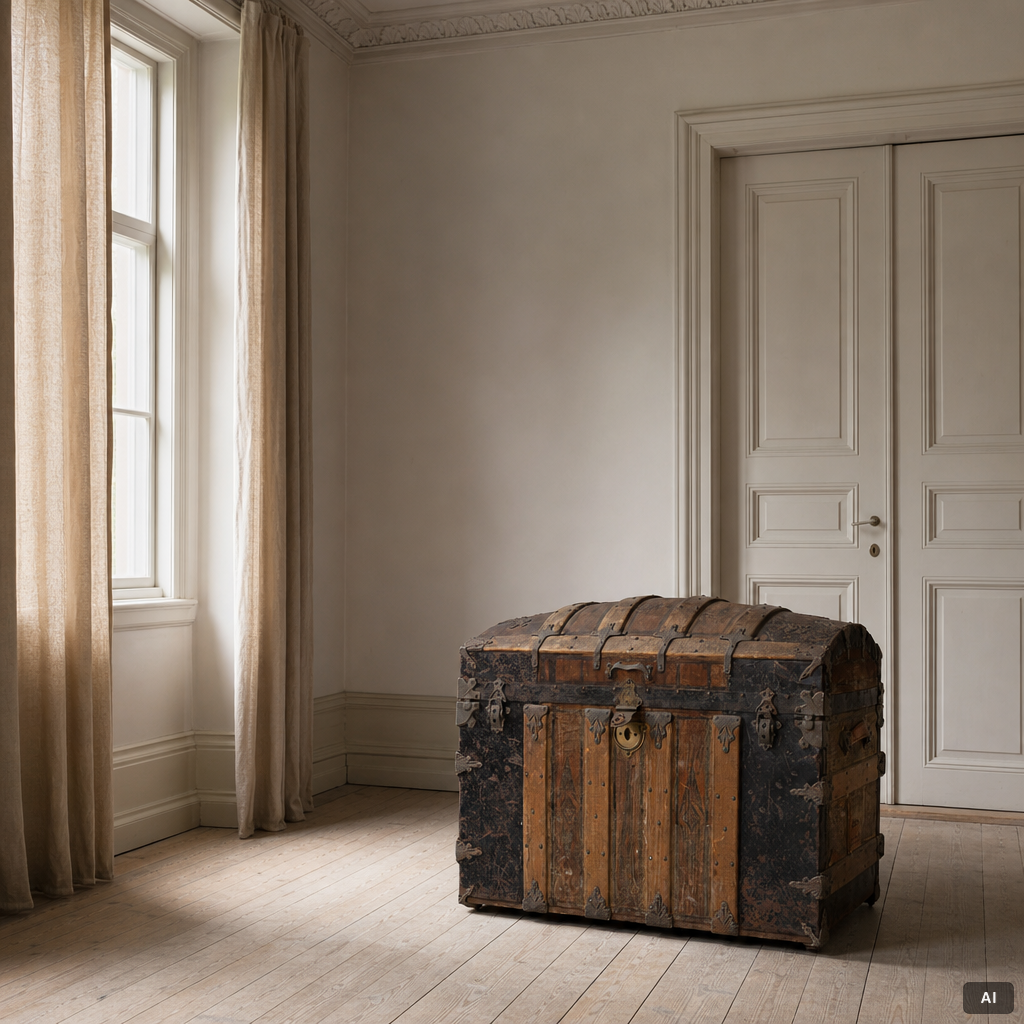 A trunk, late 19th century.