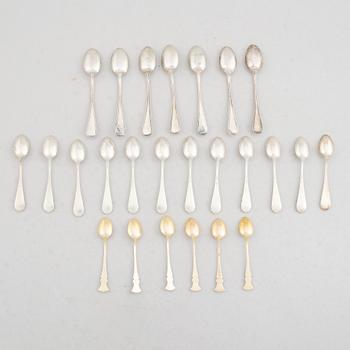 Silver Coffee and Mocha Spoons (24 pieces).