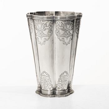 Tage Göthlin, vase, silver, Tenn & Silver Ab, Tesi, Gothenburg 1952.