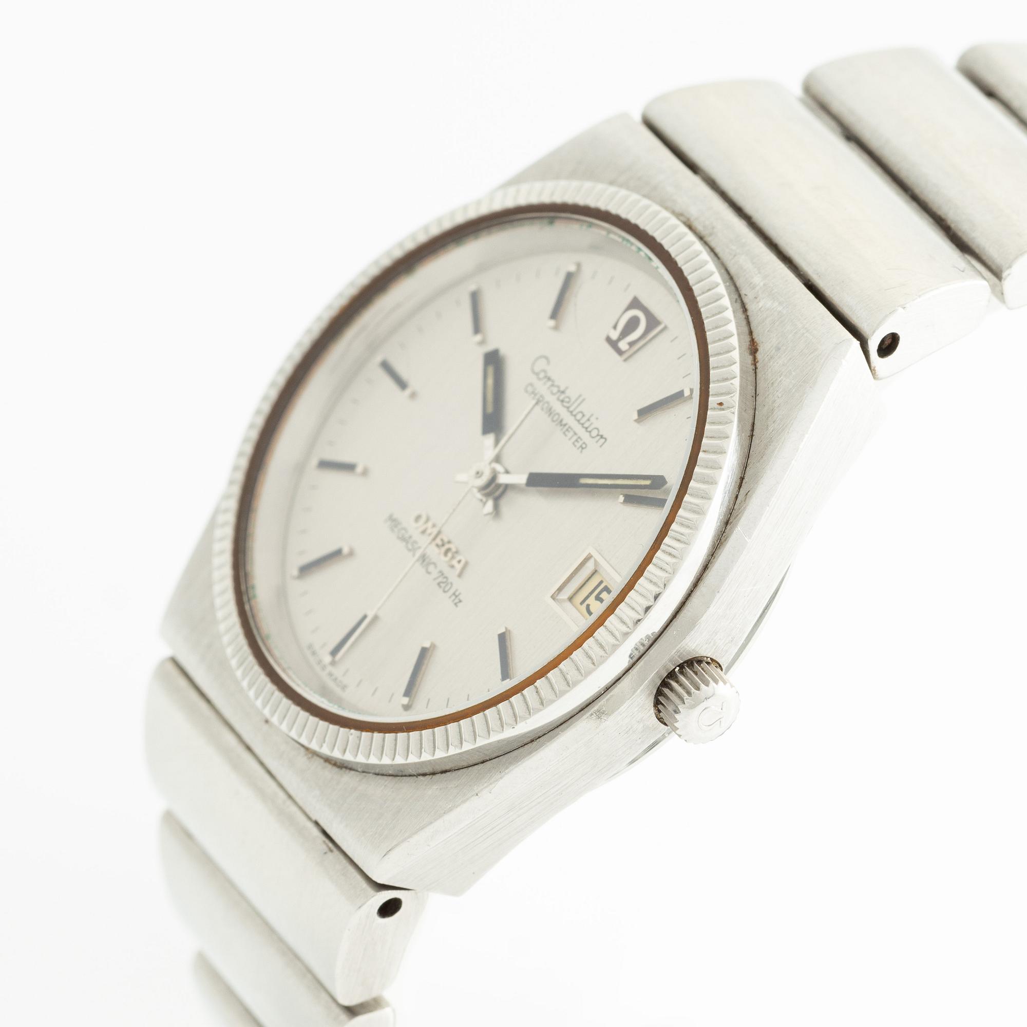 Omega, Constellation, Megasonic 720HZ, wristwatch, 36.5 mm.