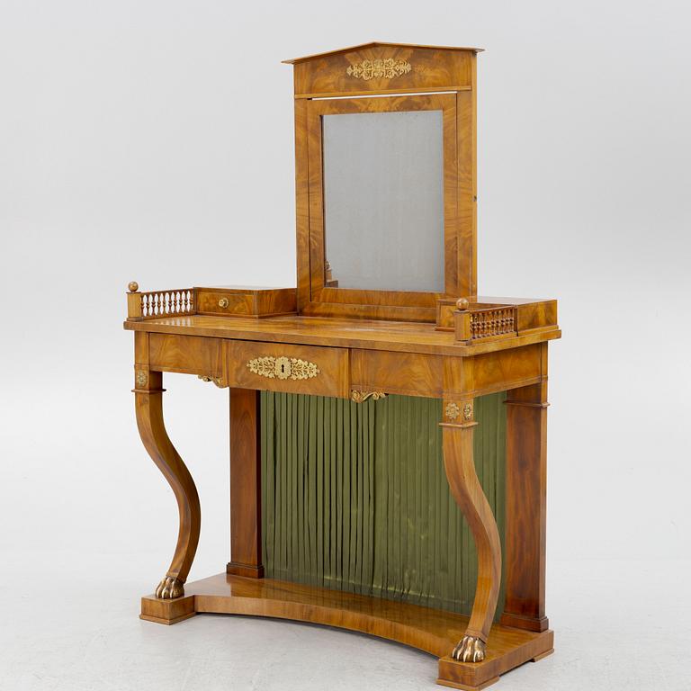 An Empire dressing table by Johan Öman, Stockholm (1815-33).