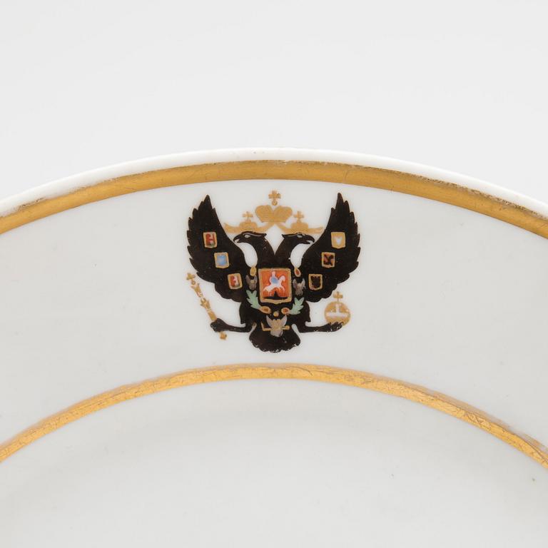 PLATE, porcelain, Russia, period of Nicholas I.