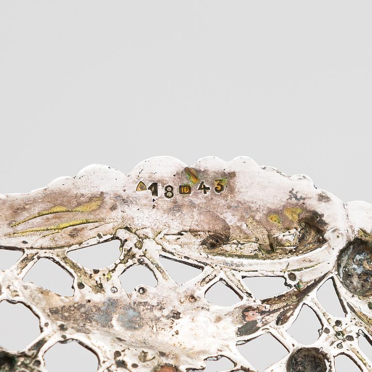 A silver tray, Germany, mid-20th century.